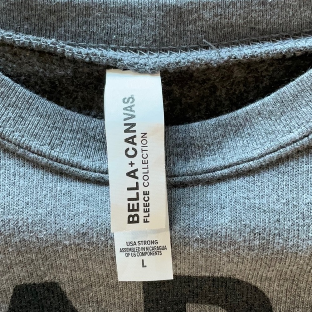 Gray Cropped Graphic Sweatshirt Size Small - Picture 5 of 6